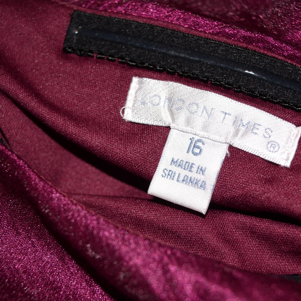 🎁NWT LONDON TIMES SHIMMERY TIERED COCKTAIL DRESS - Picture 4 of 8
